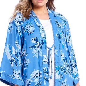 Allison Daley Kimono Indigo Orchid One Size NWT